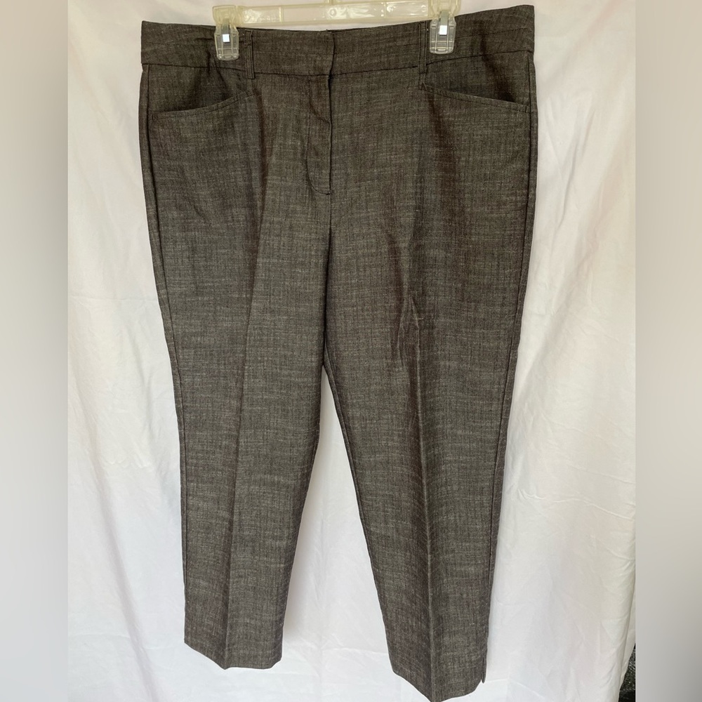 Gray Slim-Fitting Slacks